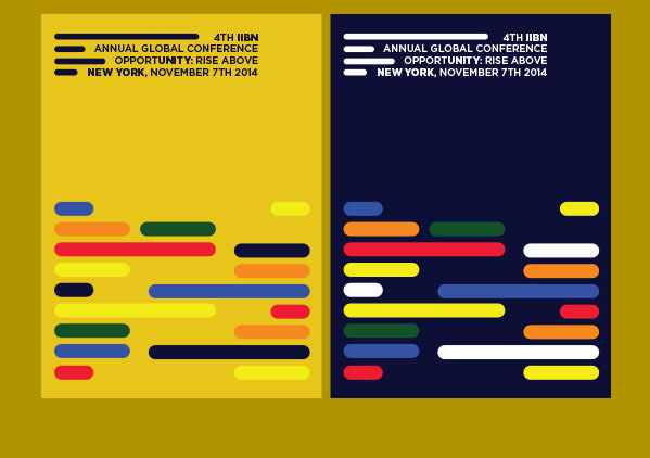 New York Ireland IIBN EU yellow conference colors bars lines multicolor modern minimal clean emptypage fresh