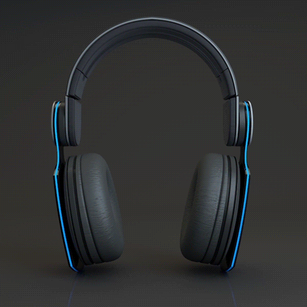 3D Headphones 3ds max cinema 4d global illumination