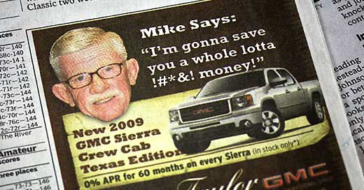 gmc  Outdoor Billboards  tv newspaper  direct mail  auto dealer