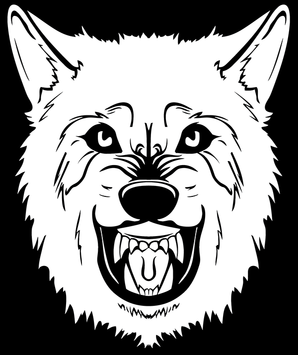 A&O Productions northwestern university Tshirt Design Snarling Wolf