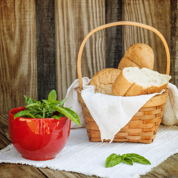 Red Cup bread Basil still life red Food  textured