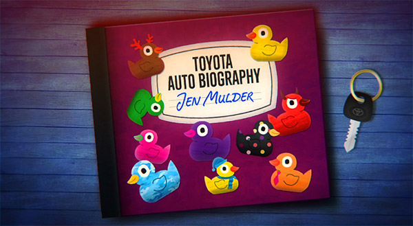 Adobe Portfolio toyota Fun ducks vintage girl old guy Camry car color video promo world Gas