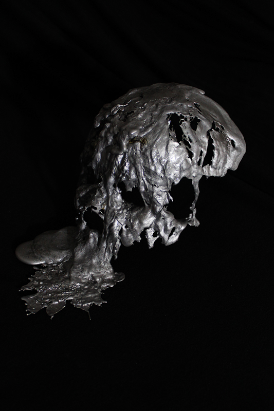 skull  metal  melted molten Hot Metal Skull art caveira arte Beto Janz BetoJanz