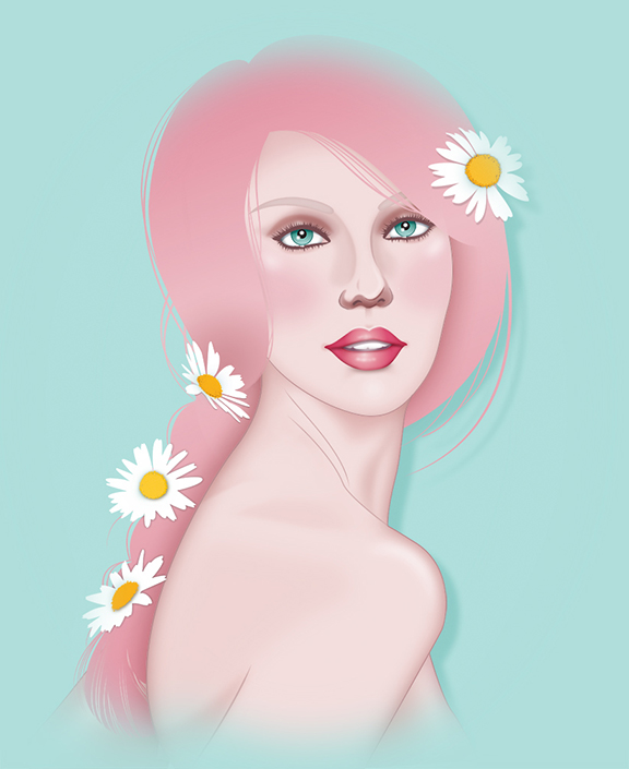 digital model female girl woman beauty vector adobe illustrator Adobe Photoshop