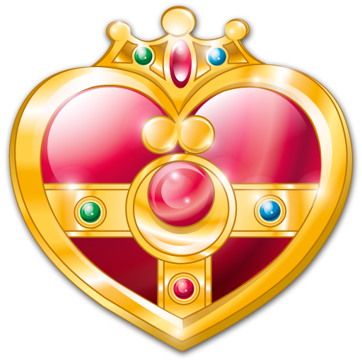 cute sailormoon heart brooch icons PC mac