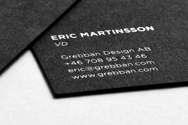 black Heavy grebban Sweden sverige skövde emilkarlsson emil karlsson ekp&d ekpd paper business card stationary envelope visual identity agency