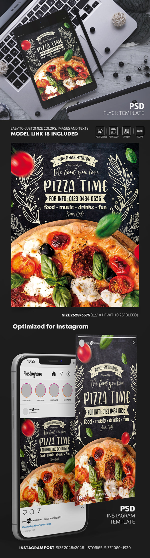 Pizza Time – PSD Flyer Template