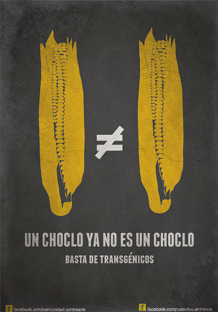 Afiches diseño gráfico Campaña Propaganda transgenicos Alimentos posters