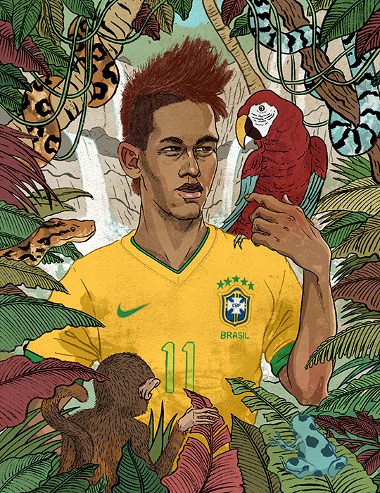 Neymar photoshop Amazon parrot soccer