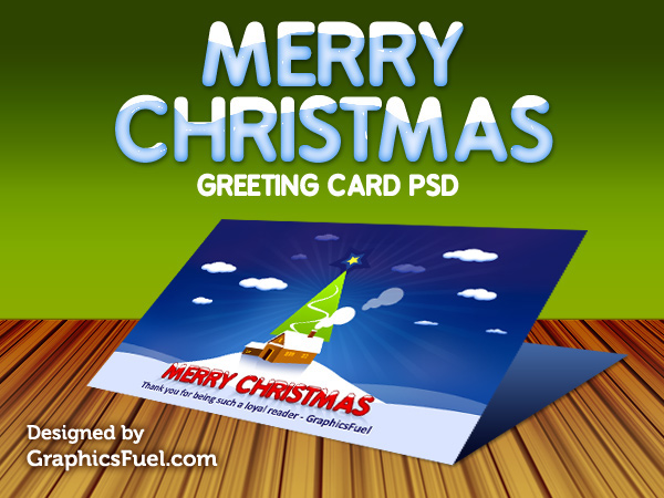 Christmas greeting card psd