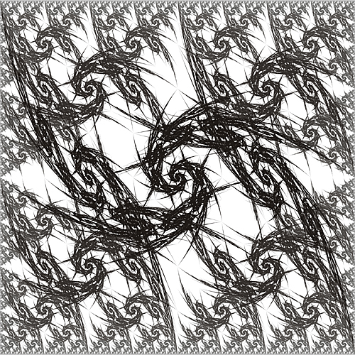 fractal recursive recursion mathematical iterate iteration tile Tessellation tesselate repeat pattern curve space-filling rep-tile Hausdorff dimension line fractional dimension tangent dust Fibonacci Golden Ratio L-system Lindenmayer ifs iterated function system grey gray black scale square rectangle right isoceles triangle equilateral triangle Gasket circle jagged Sharp continuous smooth Spiral scalar rough detail geometry geometric Levy's curve Hilbert space-filling curve Gosper tile Blancmange curve von Koch snowflake von Koch quadratic tile Peano space-filling curve Sierpinski gasket Sierpinski carpet Sierpinski space-filling curve Cesaro curve Heighway's dragon dragon curve twindragon curve Branching Devil's Staircase Pythagorean tree sphinx carpet Pentagonal hexagonal heptagonal octagonal star bifurcating bifurcation Tree  self-similar one dimensional Two Dimensional plane-filling rhombus copy period-doubling periodic aperiodic de Rham curve undifferentiable