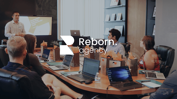 Reborn agency. Logo design