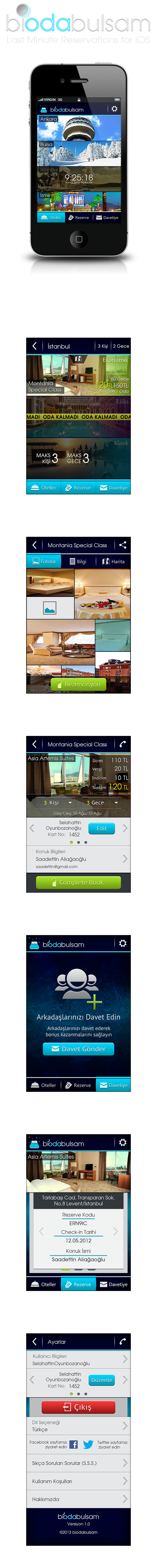 biodabulsam  UX UI app app interface hotel last minute ios iOS App design app design basar akdag