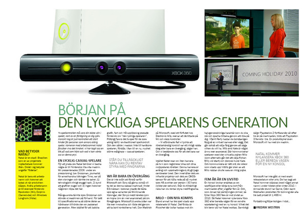 magazine xbox360 school InDesign GameReactor assignment kinect