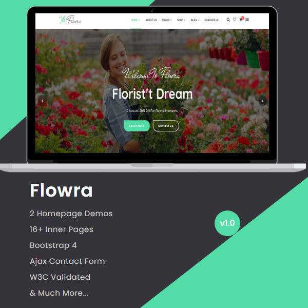 clean design florist flowershop HTML modern Multipurpose template Theme woocomerce