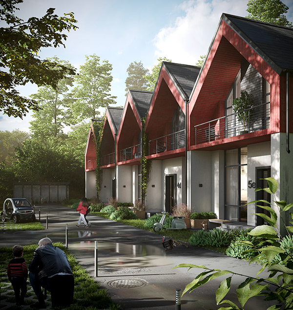 CGI: Residential buildin in Norway