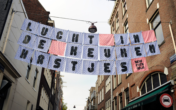 Hollandse Nieuwe festival typographic installation guerilla actions  Ilja Meefout