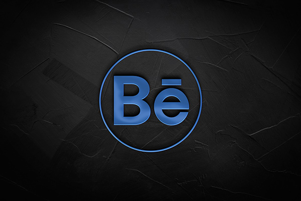 Free Black Background 3D Logo Mockup
