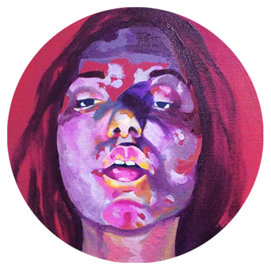 MICA maryland institute college art competitive scholarship tiara l'hommedieu oil paint self portrait
