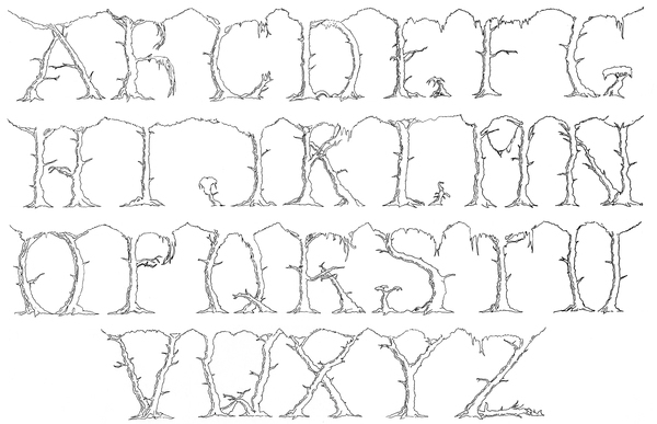canopy alphabet typography illustration crisostomo