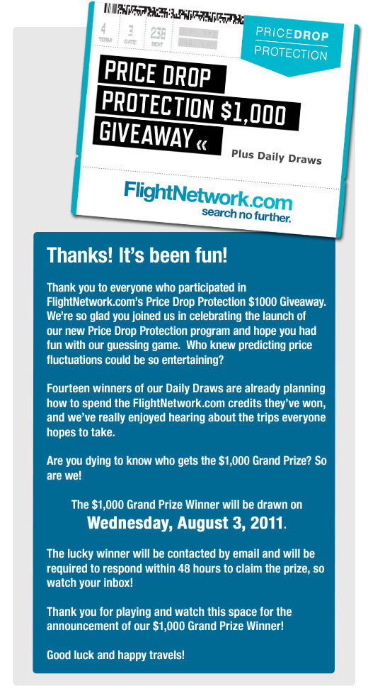 contest flight network Travel & Tourism
