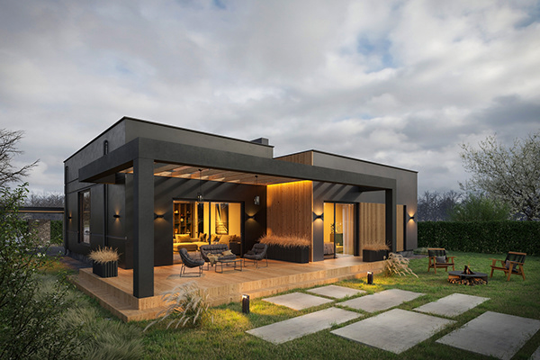 VISUALIZATION OF A MODERN COUNTRY HOUSE