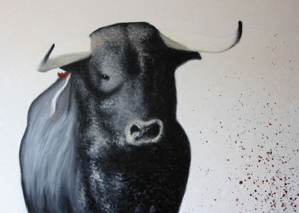 oil painting bull
