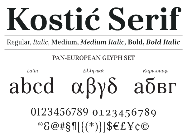 font type kostic