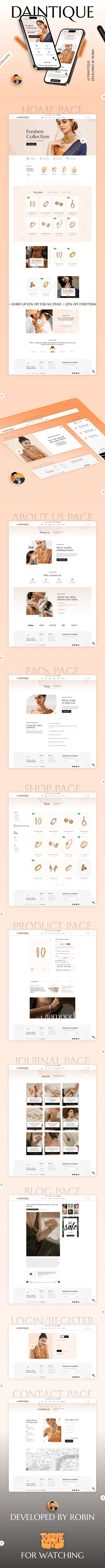 Diantique - Jewelry Ecommerce Website