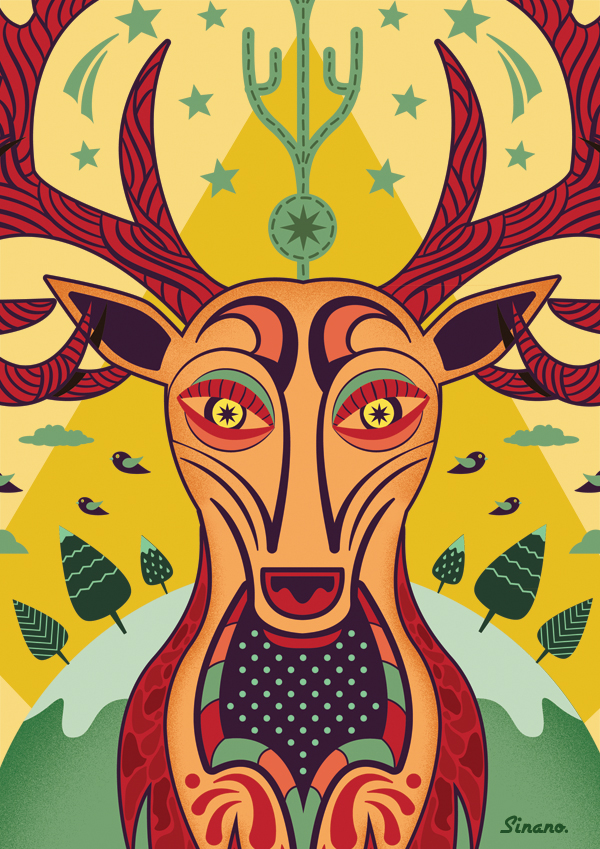 characters animal vector pattern deer cartoon forest star gif