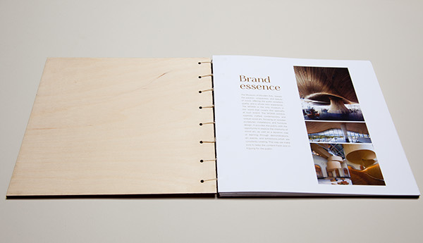 stamp emboss Stationery wood museum brochures Logotype identity Business Cards engraving logo graphic design coptic binding