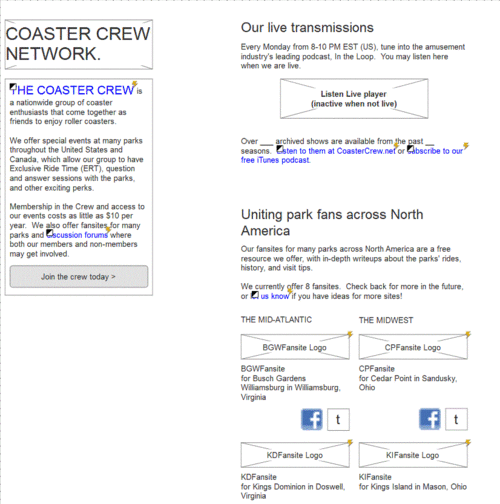 Responsive Adaptive foundation 4 Zurb foundation  information architecture AMUSEMENT Roller Coasters club css