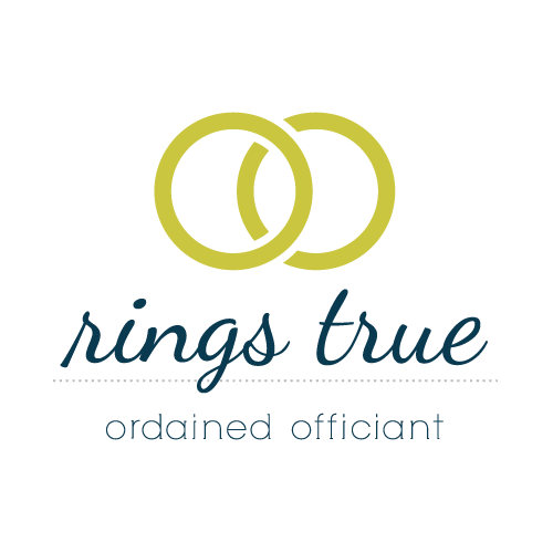 Rings True officiant logo rings