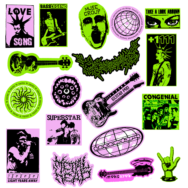 punk stickers pack