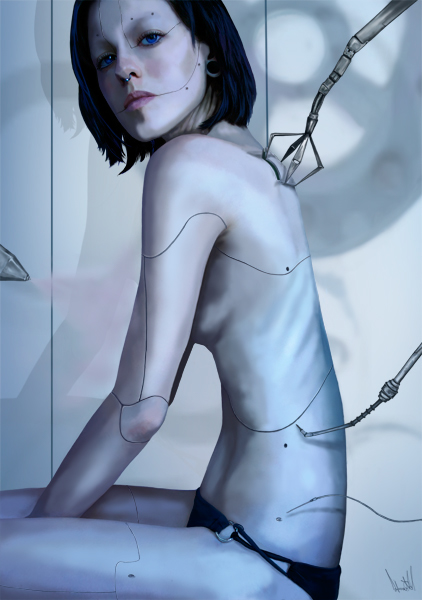 photo diamante murru Cyborg biodigital art woman