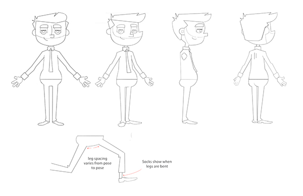2D Animation pre-production Model Sheet Style Guide