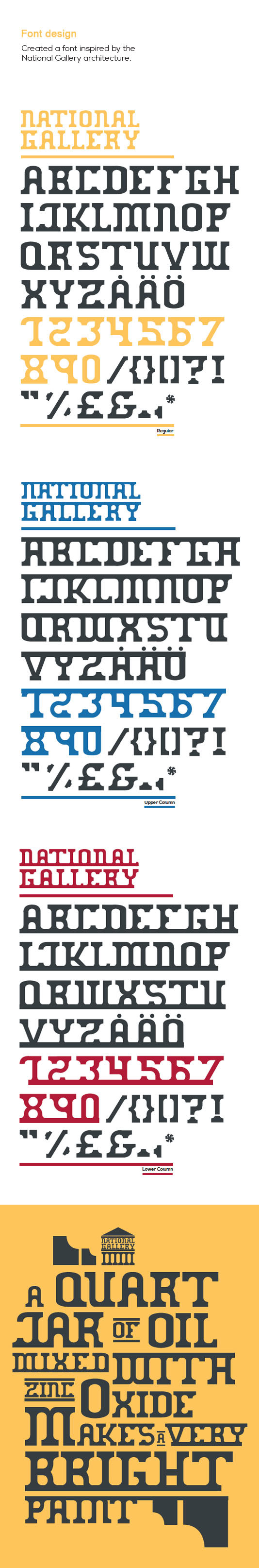 font Display type National Gallery column serif capitals uppercase letter alphabet
