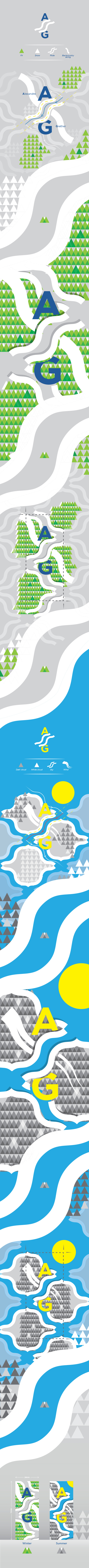 business card Ski paragliding identity