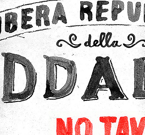 typographic politics typolitics No Tav Italy no TAV tgv val susa struggle watercolor handmade lettering ink letaz