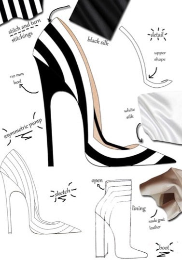 shoe design portfolio shoes collection shoe designer Prototyping Patterns shoes moodboard Fashion  shoe portfolio