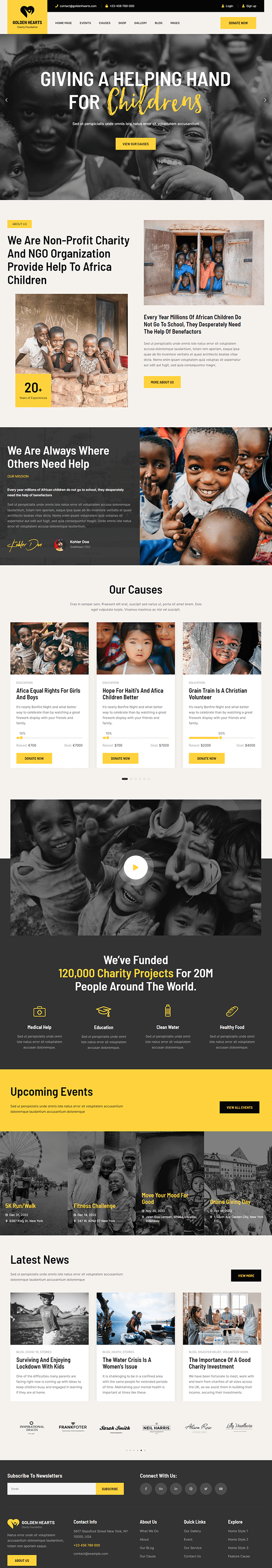Charity / Non Profit Website Design