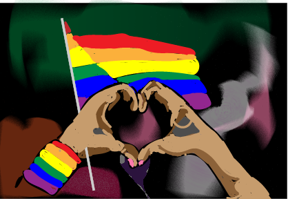 ILLUSTRATION  LGBTQA love is Love parade pride pride flag Pride Parade This is me with pride