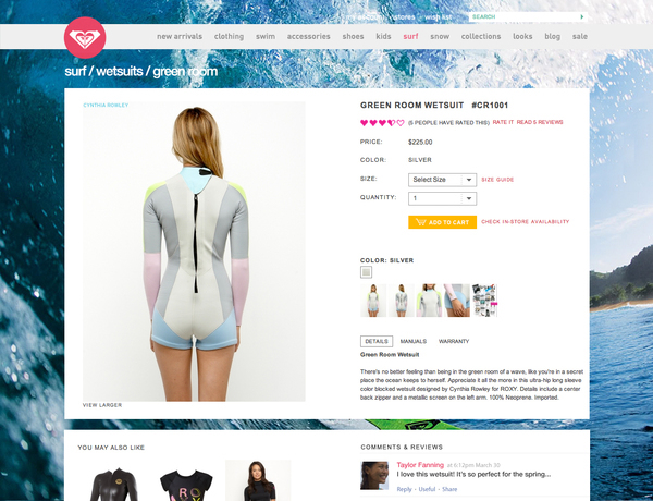Dann Petty ROXY womens Clothing apparel Quiksilver Surf snow outdoors Shopping Ecommerce girls swim