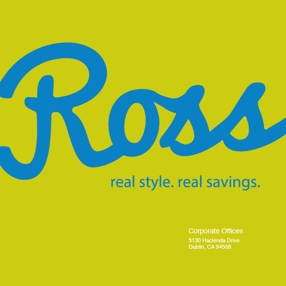 Ross Stores rebranding Retail logo Circle Logo branding guide letterhead business card envelope