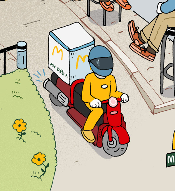 city City Life Competition digital illustration finland littering McDonalds suomi