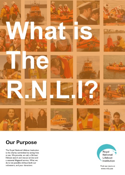 royal national lifeboat institution charity identity Sustainability posters website logo