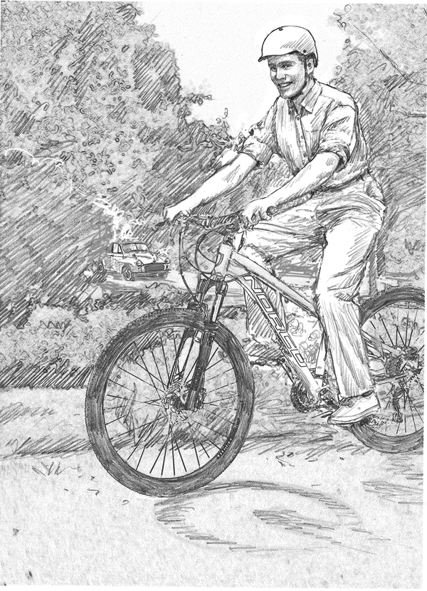 Bruce Emmett Folio Art folio illustrations campaign Evans Cycles summer bikes Cycling sport healthy painterly vintage oil acrylic