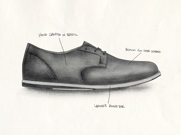 pencil drawings Surf shoe