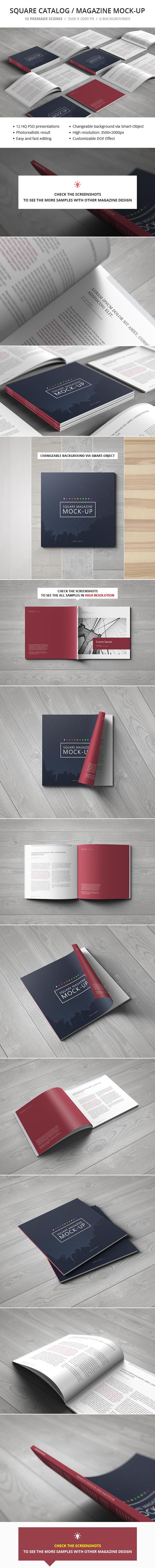 brochure catalog Catalogue corporate cover design journal magazine mock up Mockup square Stationery paper book