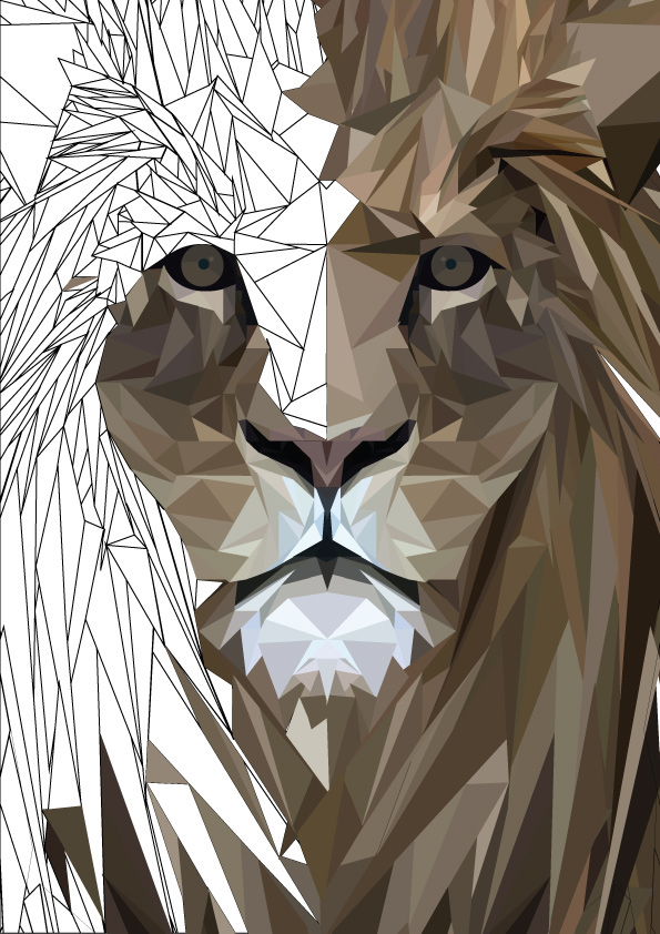 Geometric Lion - Illustrator on Behance